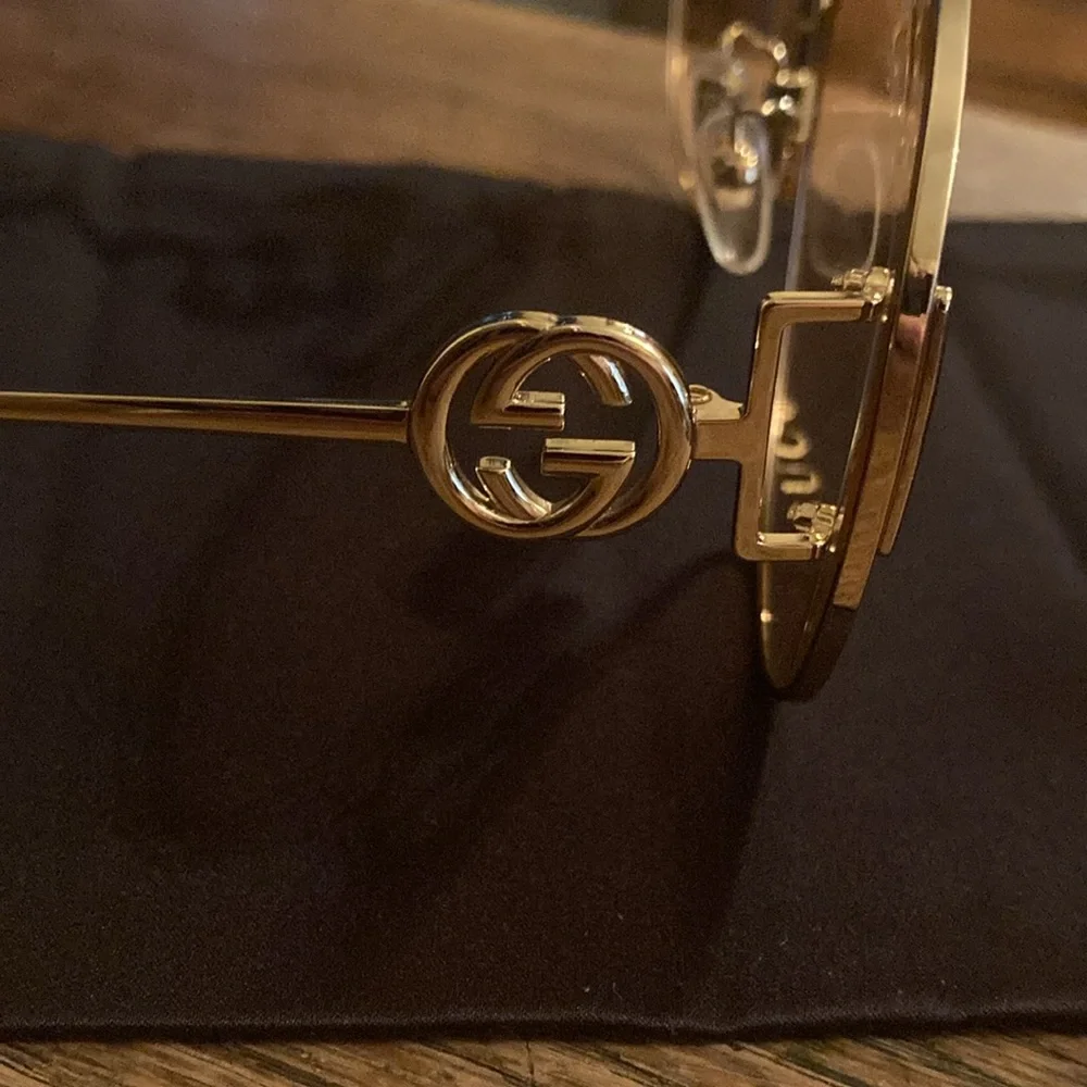 Gucci GG Gold-Gold-Pink Sunglasses Full Inclusion NWT - Picture 6 of 12